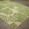 Homeroots 6 x 9 ft. Sand & Lime Green Leaves Indoor & Outdoor Area Rug 384345 - alternate 3